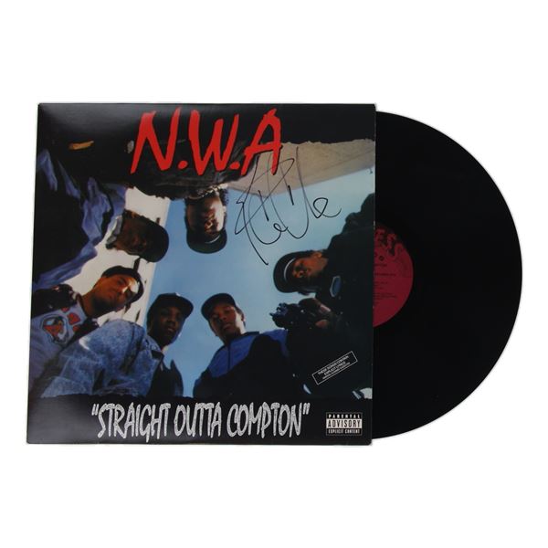 ICE CUBE SIGNED NWA ALBUM SLEEVE - JSA COA