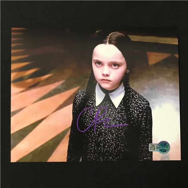 CHRSTINA RICCI SIGNED ADDAMS FAMILY 8X10 - WWOC COA