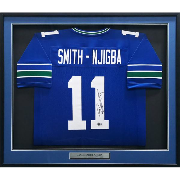 JAXON SMITH-NJIBA SIGNED AND FRAMED JERSEY - BECKETT COA