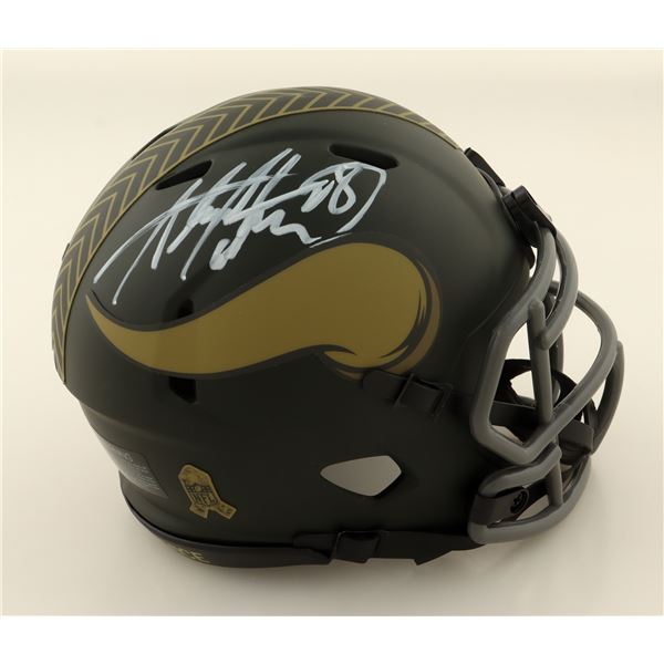 ADRIAN PETTERSON SIGNED MINNESOTA VIKINGS MINI HELMET (BECKETT COA)