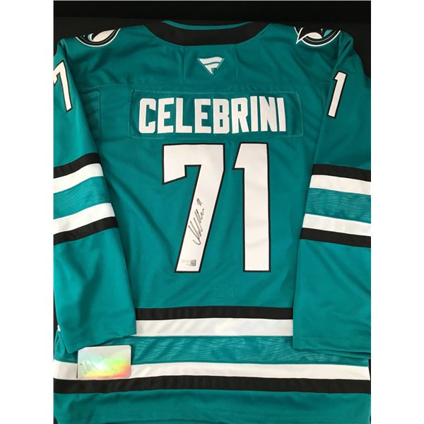 MACKLIN CELEBRINI SIGNED SAN JOSE SHARKS HOCKEY JERSEY - ACE COA