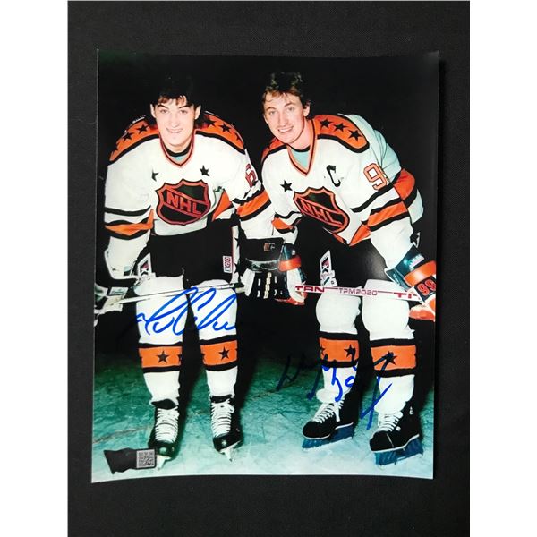 WAYNE GRETZKY AND MARIO LEMIEUX DUAL SIGNED 8X10 - ACE COA
