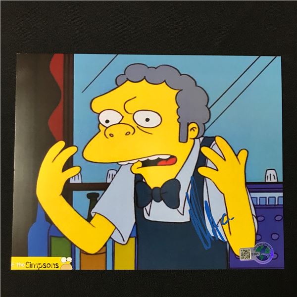 HANK AZaria SIGNED SIMPSONS 8X10 - WWOC COA