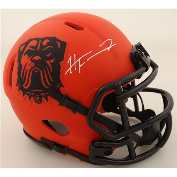 HAROLD FANNIN JR SIGNED CLEVELAND BROWN FULL SIZE HELMET (BECKETT COA)