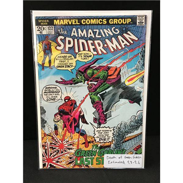THE AMAZING SPIDERMAN #122 DEATH OF GREEN GOBLIN ESTIMATED 9.4-9.6 - MARVEL COMICS
