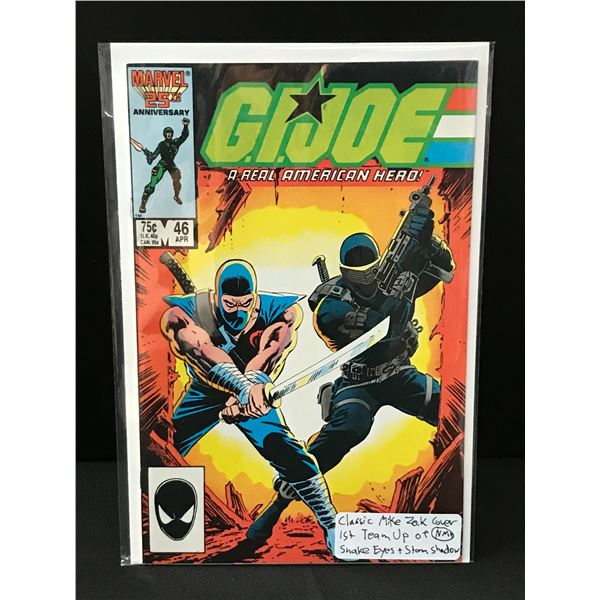 G.I. JOE #46 1ST TEAM UP OF SNAKE EYES AND STORM SHADOW - MARVEL COMICS