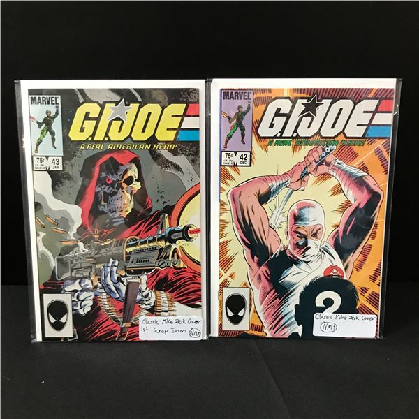 LOT OF 2 G.I JOE COMCIS #42 -43 1ST SCRAP IRON - MARVEL COMICS