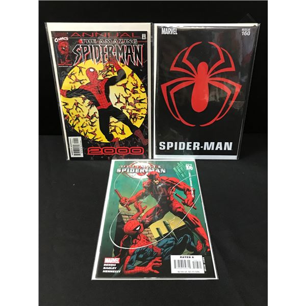 LOT OF 3 COMICS FEATURING SPIDERMAN - MARVEL COMICS
