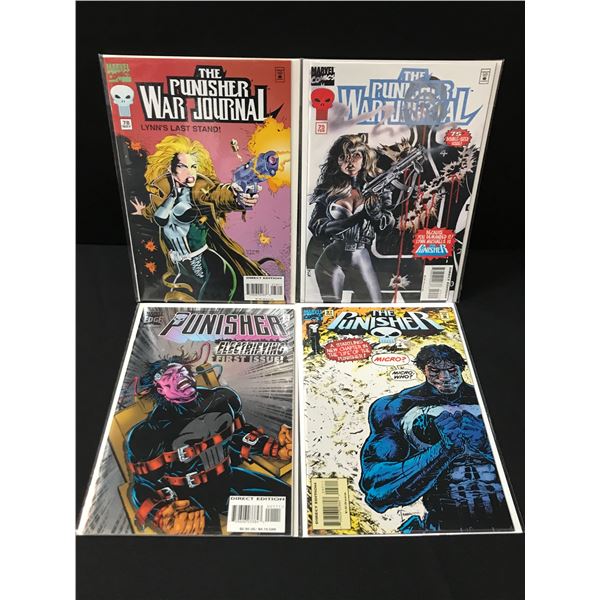 LOT OF 4 COMICS FEATURING THE PUNISHER - MARVEL COMICS
