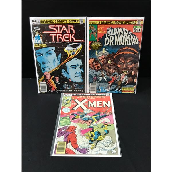 LOT OF 3 MARVEL #1 COMICS INCLUDING Star Trek
