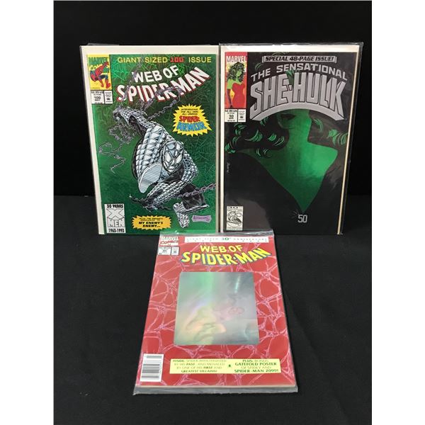 LOT OF 3 MARVEL COMICS INCLUDING 2 SPIDERMAN