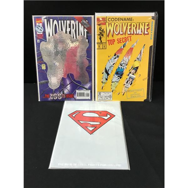 LOT OF 3 MARVEL COMICS INCLUDING 2 WOLVERINE