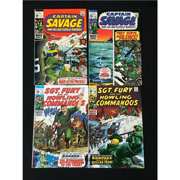 LOT OF 4 MILITARY COMICS - MARVEL COMICS