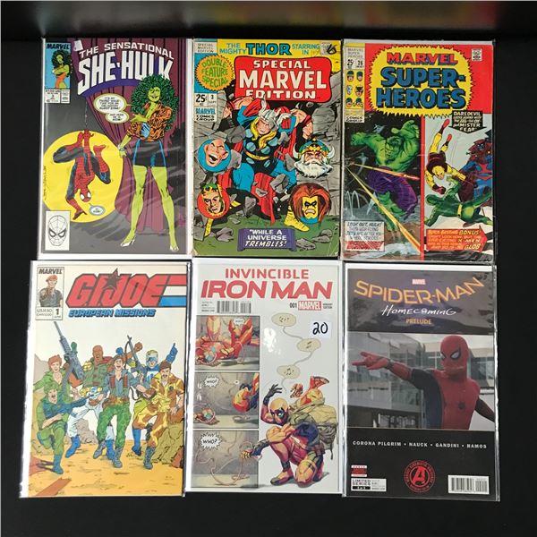 LOT OF 6 MARVEL COMICS - VAROUS TITLES