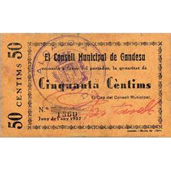 Billetes Locales. Cataluña.