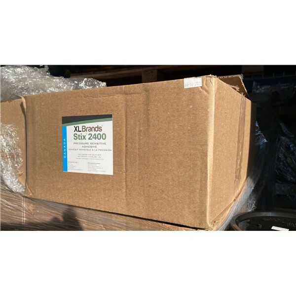 6 CASES OF XL BRANDS STIX 2400 PRESSURE SENSITIVE ADHESIVE, 4X1 GALLON UNITS PER CASE