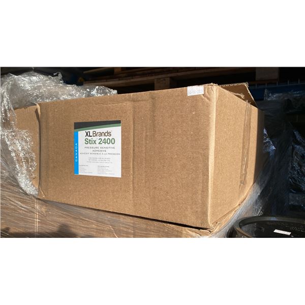 6 CASES OF XL BRANDS STIX 2400 PRESSURE SENSITIVE ADHESIVE, 4X1 GALLON UNITS PER CASE
