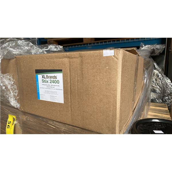6 CASES OF XL BRANDS STIX 2400 PRESSURE SENSITIVE ADHESIVE, 4X1 GALLON UNITS PER CASE