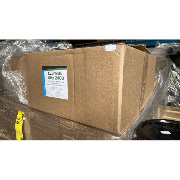 6 CASES OF XL BRANDS STIX 2400 PRESSURE SENSITIVE ADHESIVE, 4X1 GALLON UNITS PER CASE