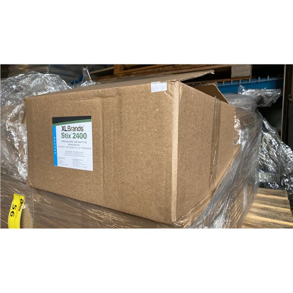 6 CASES OF XL BRANDS STIX 2400 PRESSURE SENSITIVE ADHESIVE, 4X1 GALLON UNITS PER CASE