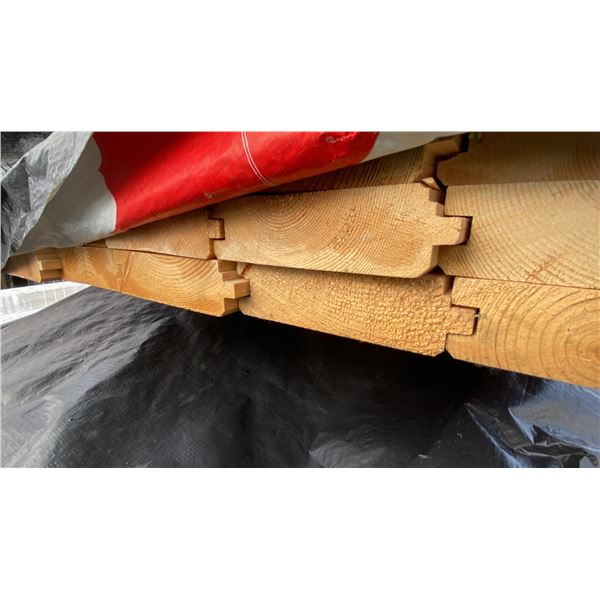 REVERSIBLE 2X6 PINE TONGUE & GROOVE 14' PROFESSIONAL OUTDOOR WOODEN SIDING APPROX 33 PCS