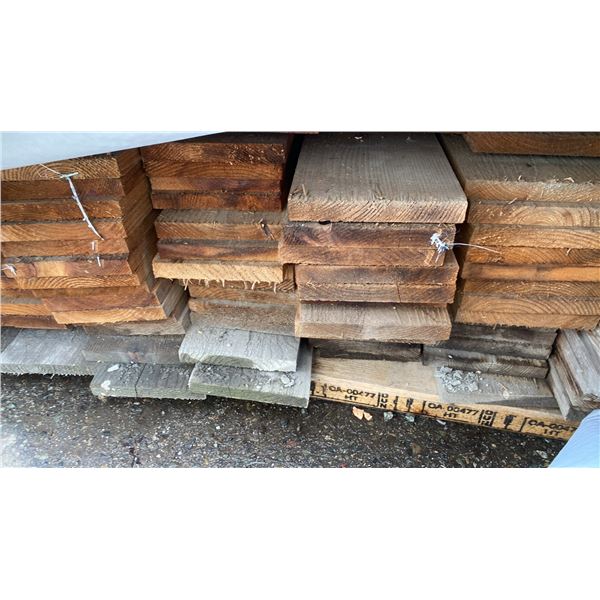 WESTERN RED CEDAR GREEN 1X6 BTR NH 4' FENCE BOARDS