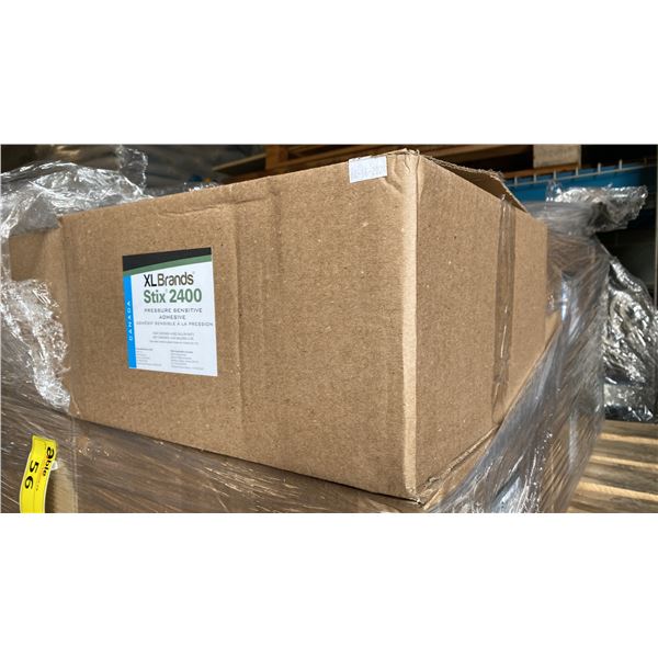 6 CASES OF XL BRANDS STIX 2400 PRESSURE SENSITIVE ADHESIVE, 4X1 GALLON UNITS PER CASE