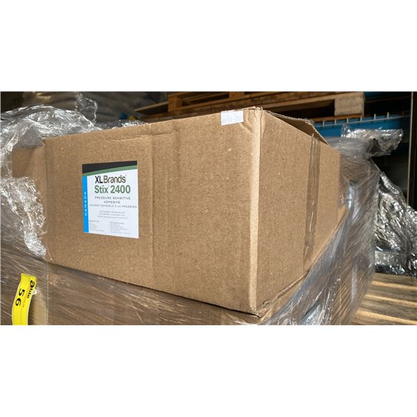 6 CASES OF XL BRANDS STIX 2400 PRESSURE SENSITIVE ADHESIVE, 4X1 GALLON UNITS PER CASE