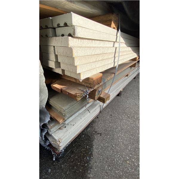 ASSORTED MISC SMOOTH TRIM BOARDS & HARDIE BOARDS