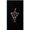 Image 1 : APPROX 9K PENDANT SET WITH GARNETS AND PEARLS (2.4G)