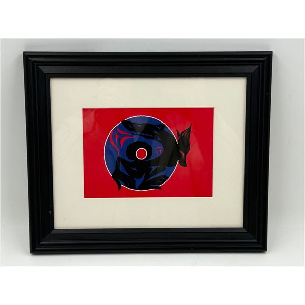 Framed Salish "Wolves of the Sea" Print by Ed Archie NoiseCat