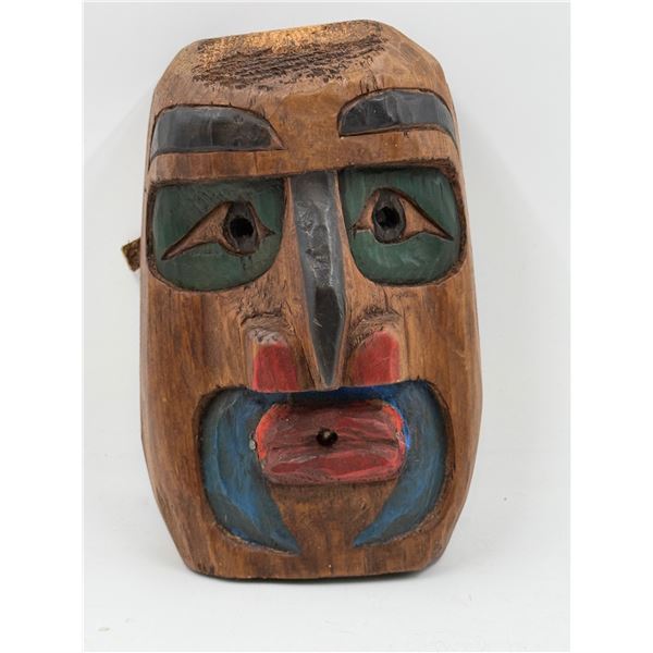 Signed Indigenous Handmade Cedar Mask