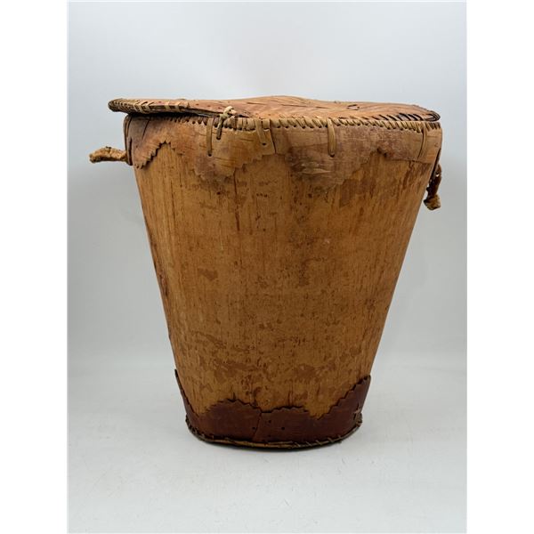 Indigenous Handmade Birchbark Cree Basket