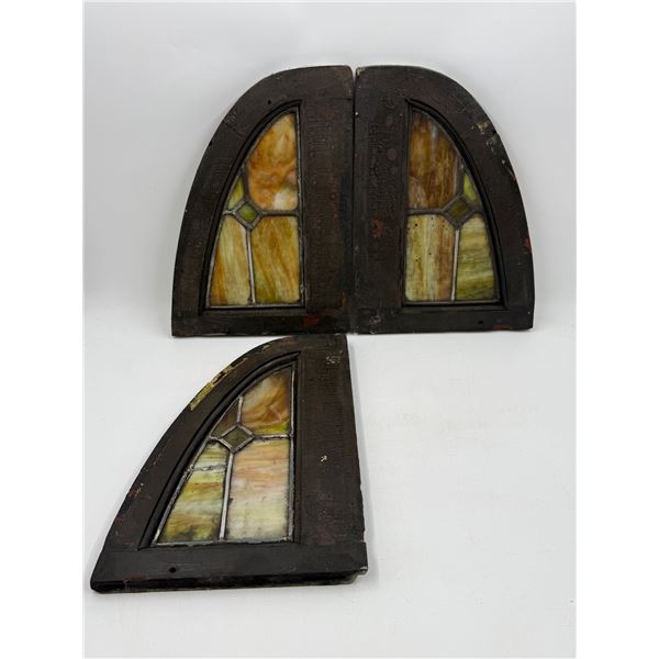 3 Victorian Stained Glass Windows