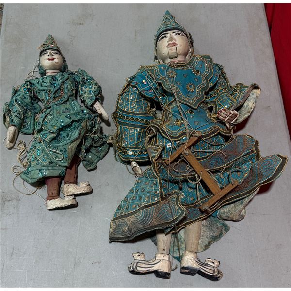 Pair of Asian String Opera Marionette Puppets