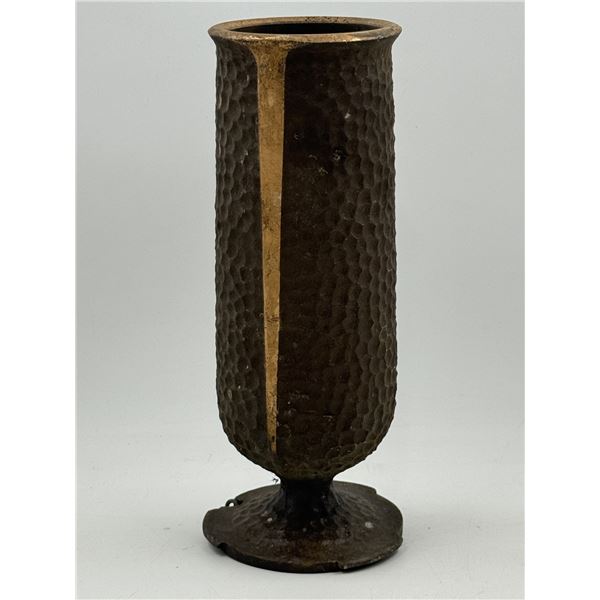 Solid Hammered Bronze Cemetery Memorial Flower Vase