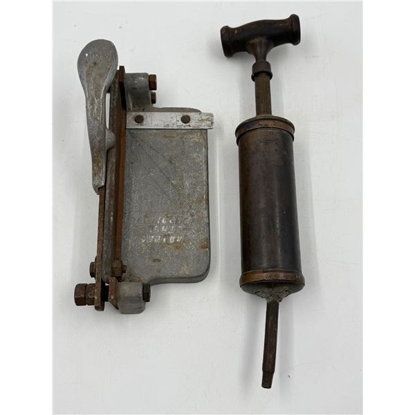 Antique Hand Pump & Paper Cutter