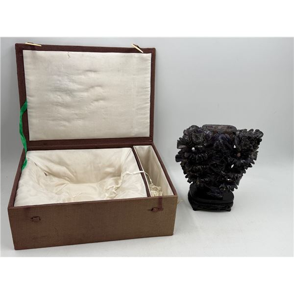 Chinese Carved Amethyst Vase