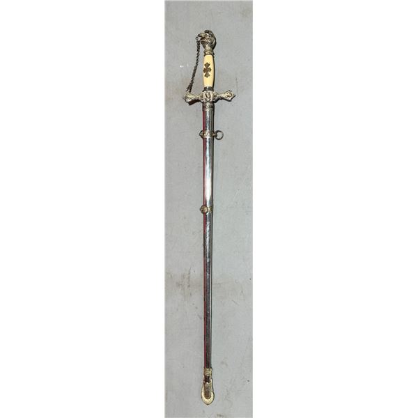 Masonic Knights Templar Sword w/ Scabbard