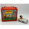 Image 1 : 1950s Peanuts Lunch Kit & Rubber Mickey Mouse Squeak Toy