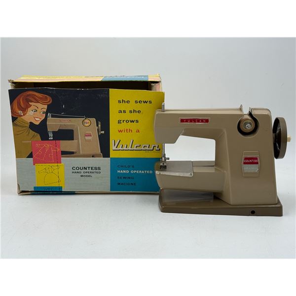VTG Vulcan Countess Child's Hand Operated Sewing Machine