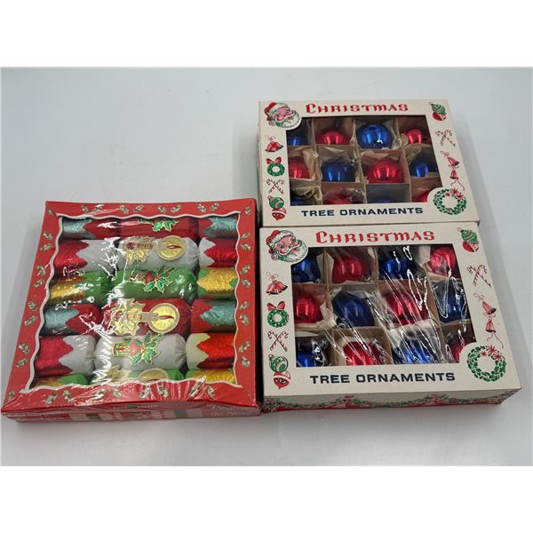 VTG Christmas Crackers & Ornaments