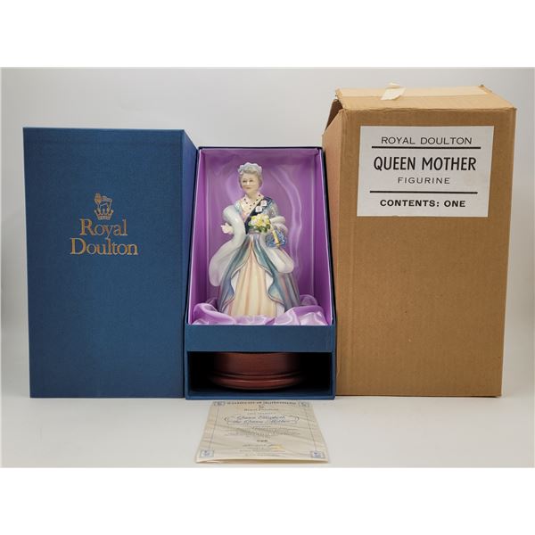 Hand-Painted Royal Doulton Queen Elizabeth The Queen Mother Figurine HN 3189