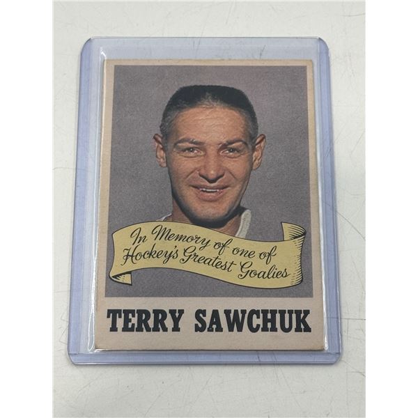 Terry Sawchuk Memorial Hockey Card