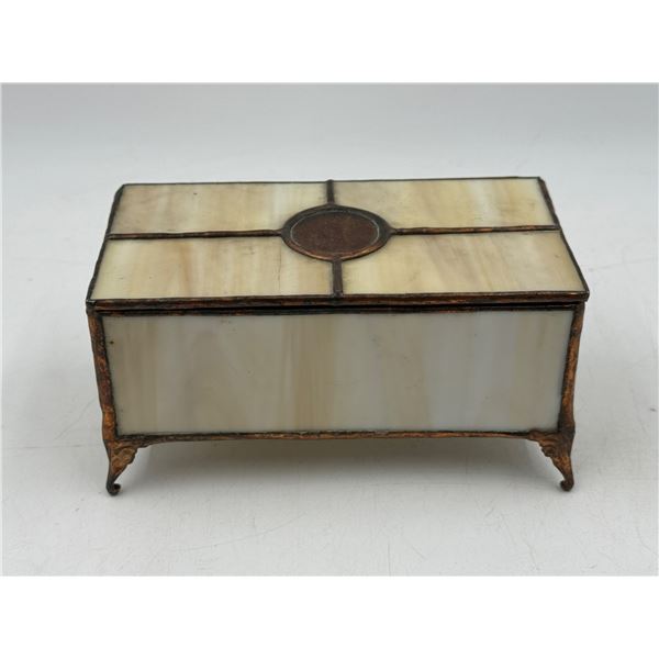 Slag Glass Jewelry/Trinket Box