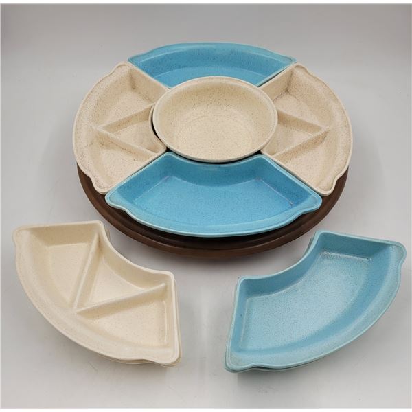 VTG Ceramic Lazy Susan Appetizer Tray