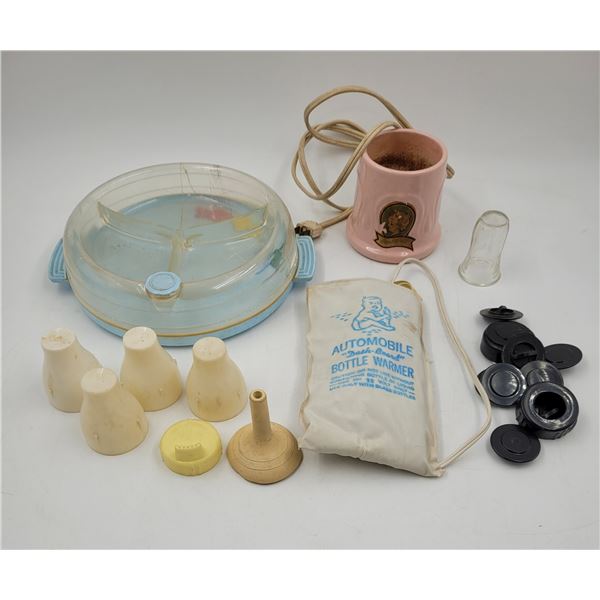 Vintage Baby Items: Bottle Warmer, Food Container, & More