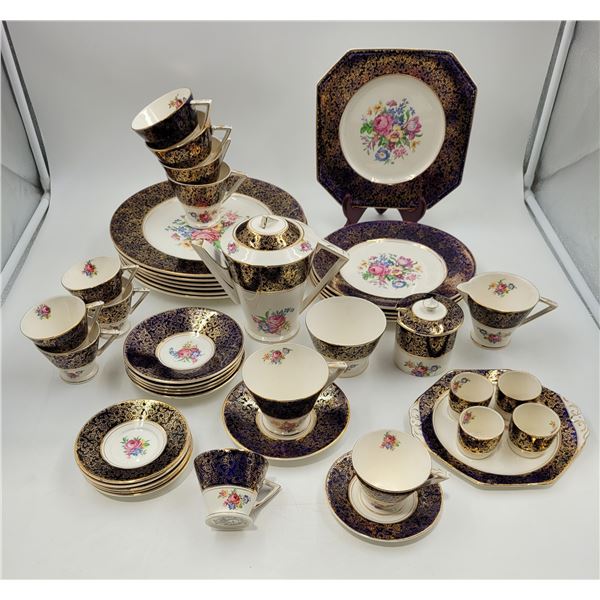 Large Set Of Vintage Palissy Pottery Chinaware