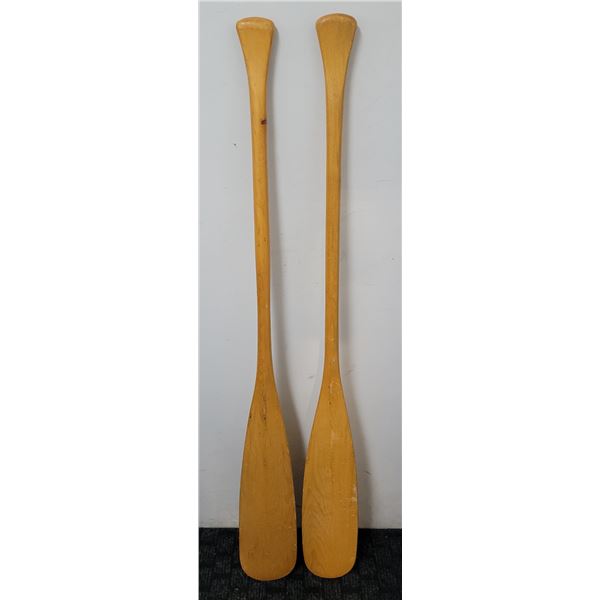 2 Vintage Wooden Paddles