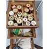 Image 3 : Vintage Accordion Sewing Box With Contents